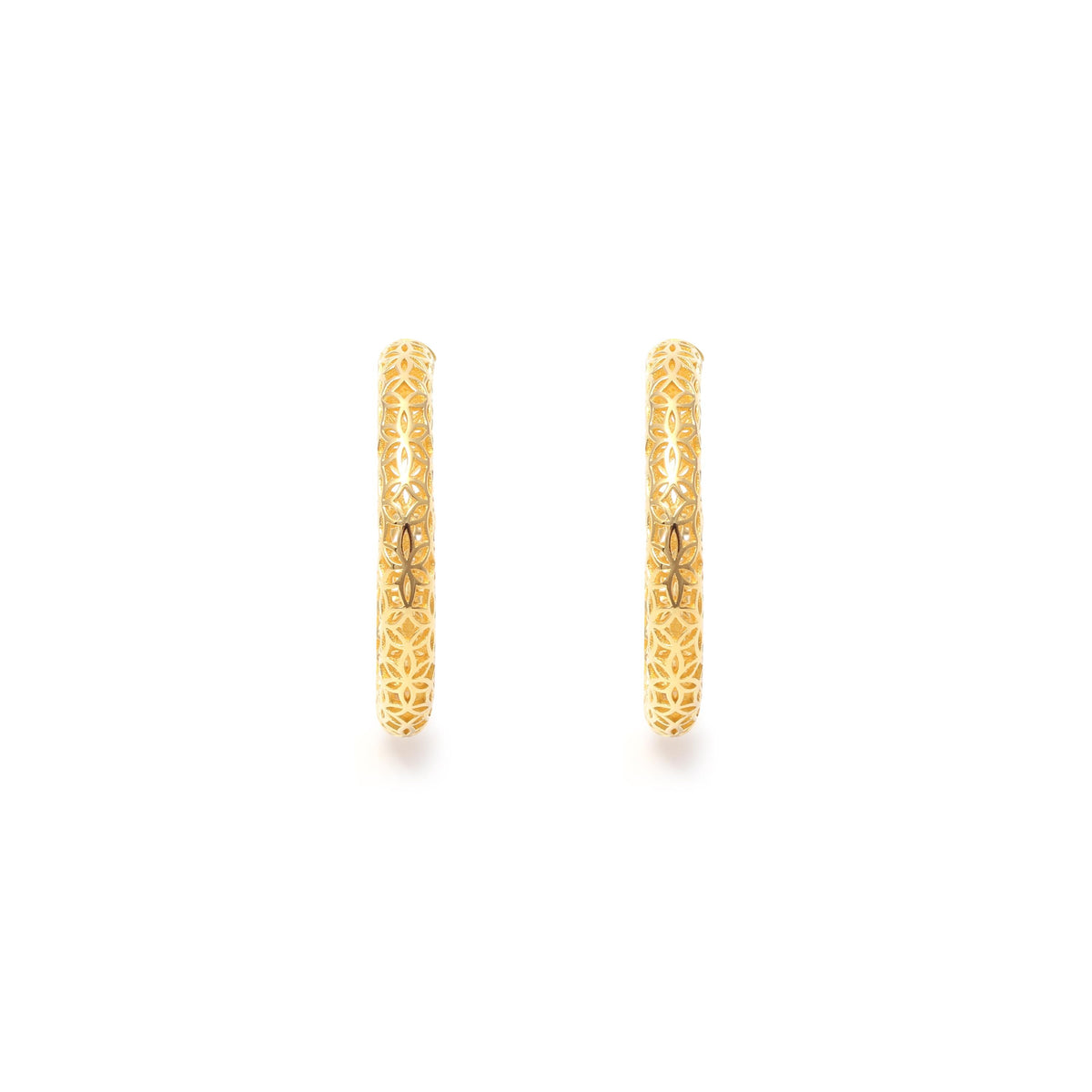 Gold Hoop Earrings in 18K Gold-Plated Sterling Silver – Classic 2.5 cm Hoops