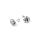 Sterling Silver Rose Earrings – Petite 925 Silver Rose Blooms