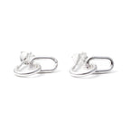 Sterling Silver Linked Earrings – Modern 925 Silver Chain Link Drops