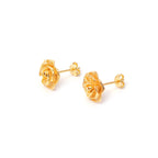 Gold Rose Earrings in 18K Gold-Plated Sterling Silver – Petite Rose Blooms