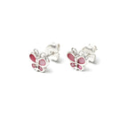 Pink Butterfly Earrings in 925 Sterling Silver – Petite Silver Butterflies