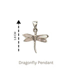 White Dragonfly Pendant in 925 Sterling Silver – Nature-Inspired Charm