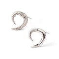 Elephant Tusk Inspired Earrings in 925 Sterling Silver – Curved Silver Drops