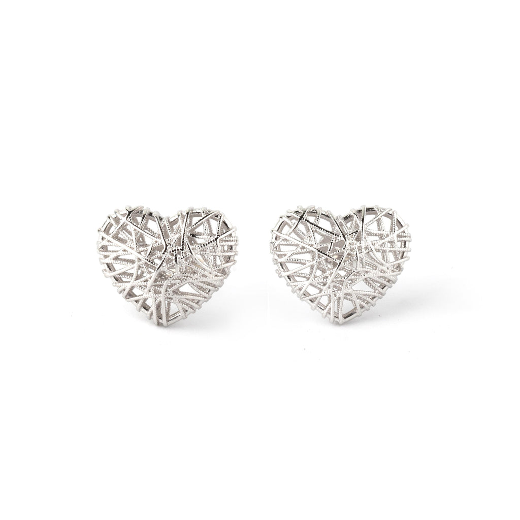 Sterling Silver Heart Earrings – Petite 925 Silver Hearts