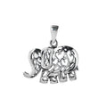 Sterling Silver Elephant Pendant – 925 Silver Good Luck Necklace Charm