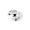 Sterling Silver Swirl Ring – Sculptural 925 Silver Wave Band