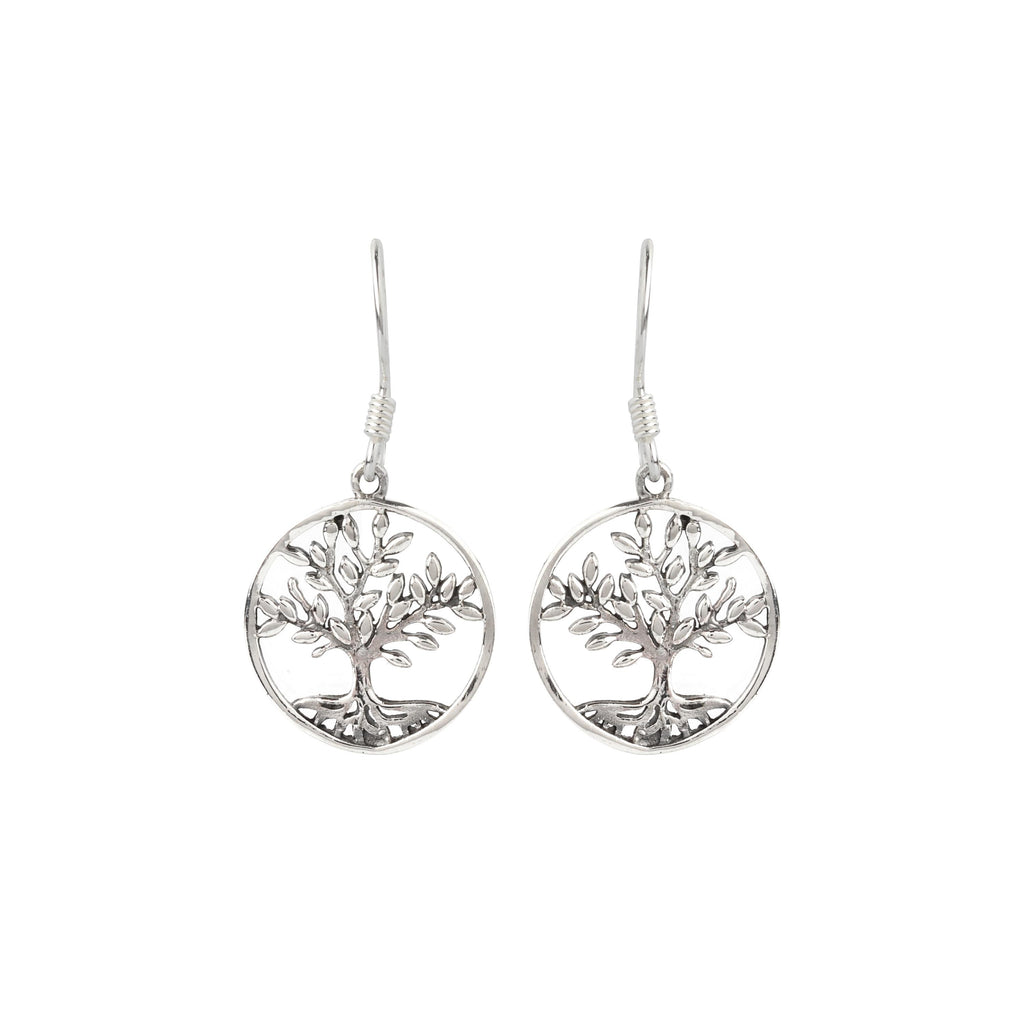 Sterling Silver Tree Earrings – 925 Silver Tree of Life Dangles
