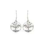 Sterling Silver Tree Earrings – 925 Silver Tree of Life Dangles