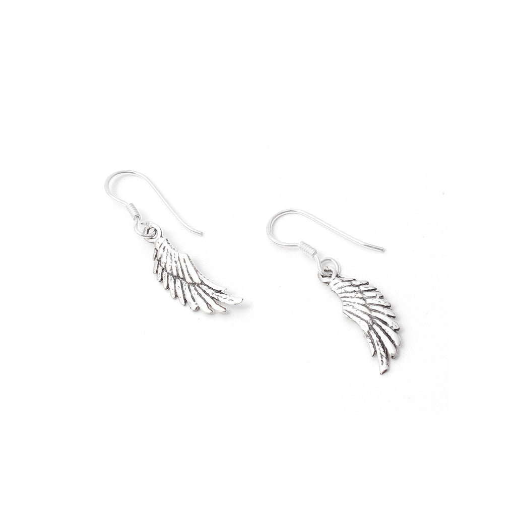 Sterling Silver Wing Earrings – 925 Silver Angel Wing Dangles