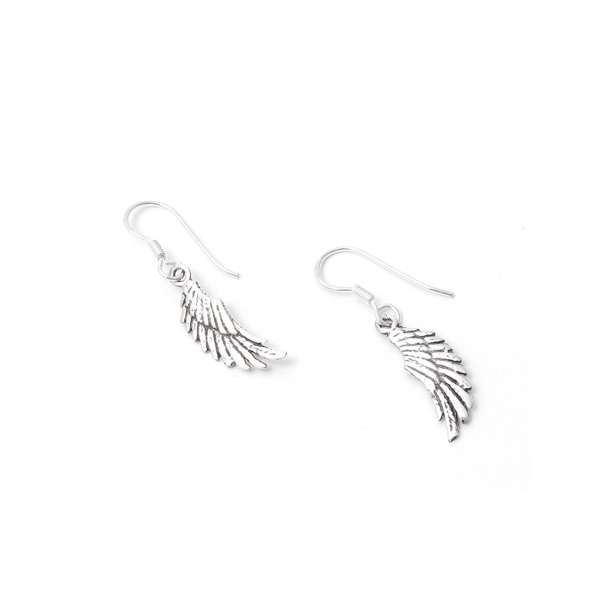 Sterling Silver Wing Earrings – 925 Silver Angel Wing Dangles