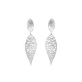 Sterling Silver Twist Drop Earrings – Long 925 Silver Dangles