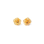 Gold Rose Earrings in 18K Gold-Plated Sterling Silver – Petite Rose Blooms