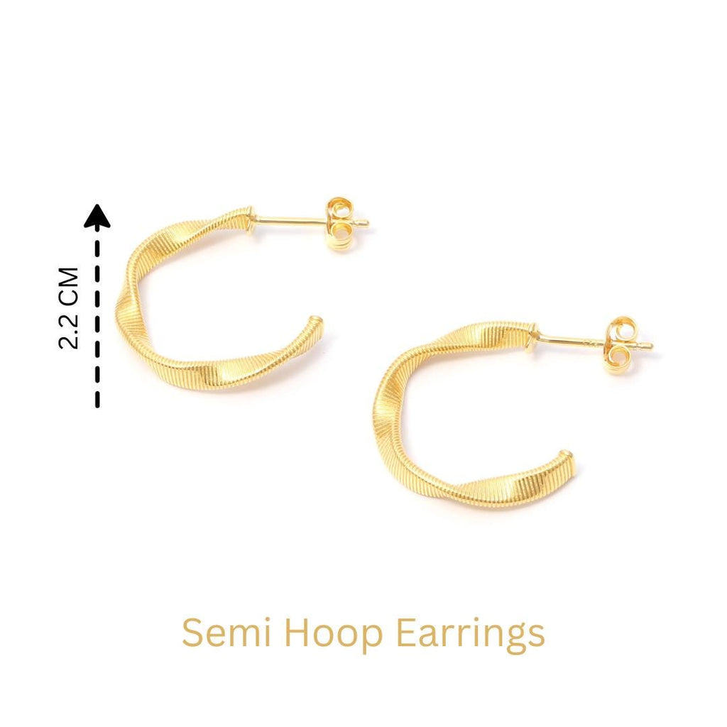Gold Hoop Earrings in 18K Gold-Plated Sterling Silver – Classic 2.2 cm Hoops