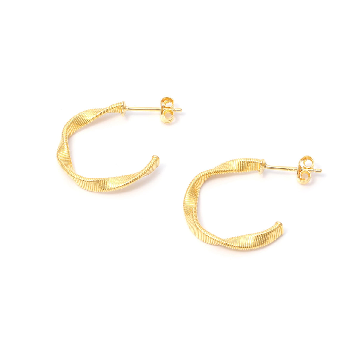 Gold Hoop Earrings in 18K Gold-Plated Sterling Silver – Classic 2.2 cm Hoops