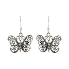 Sterling Silver Butterfly Dangle Earrings – 925 Silver Drops