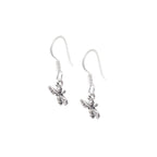 Sterling Silver Bee Dangle Earrings – Dainty 925 Silver Honeybee Drops