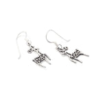 Sterling Silver Reindeer Earrings – 925 Silver Christmas Dangles