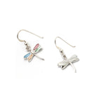 Colorful Dragonfly Earrings in 925 Sterling Silver – Nature-Inspired Dangle Drops