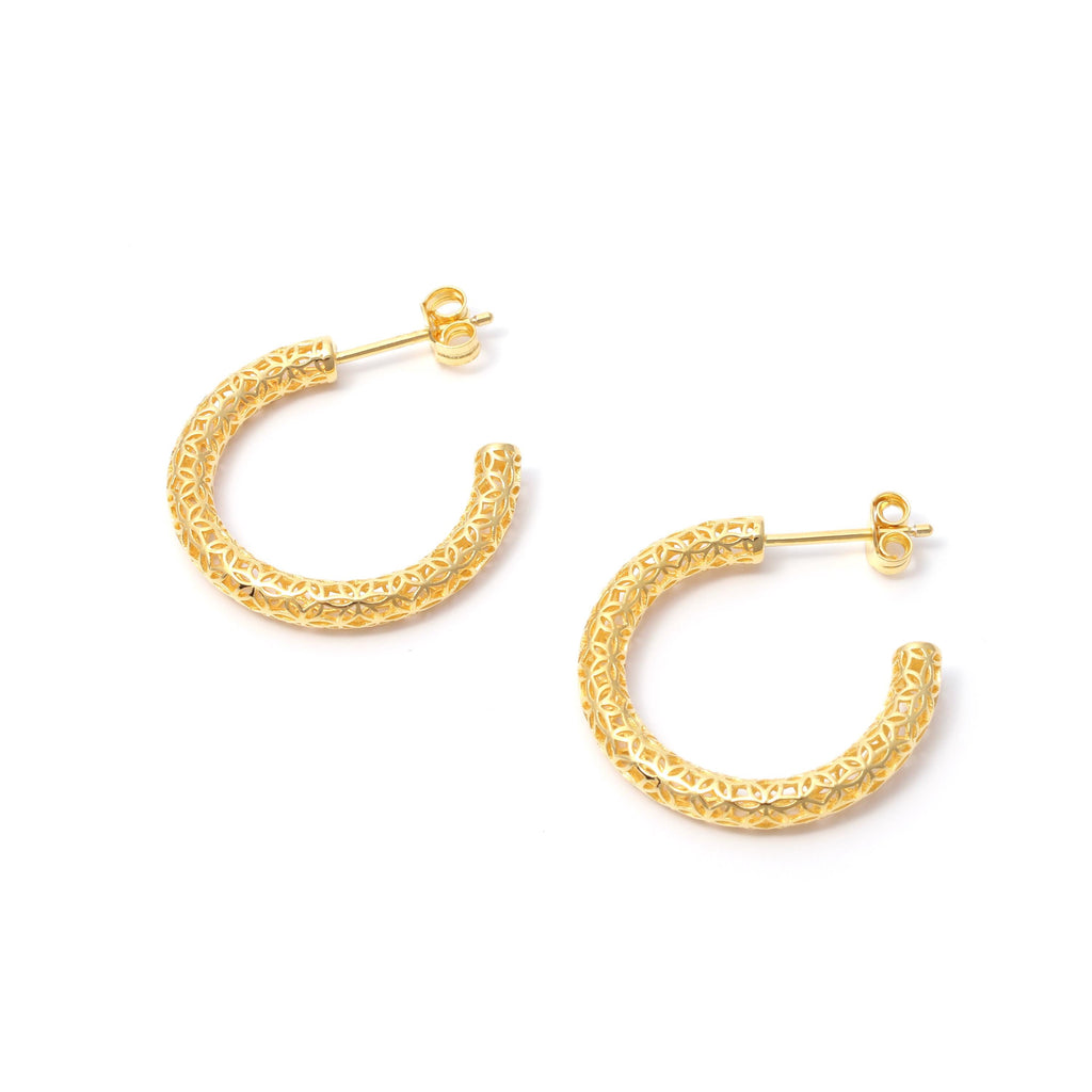 Gold Hoop Earrings in 18K Gold-Plated Sterling Silver – Classic 2.5 cm Hoops
