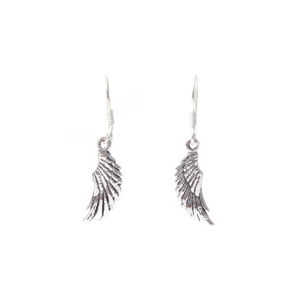 Sterling Silver Wing Earrings – 925 Silver Angel Wing Dangles