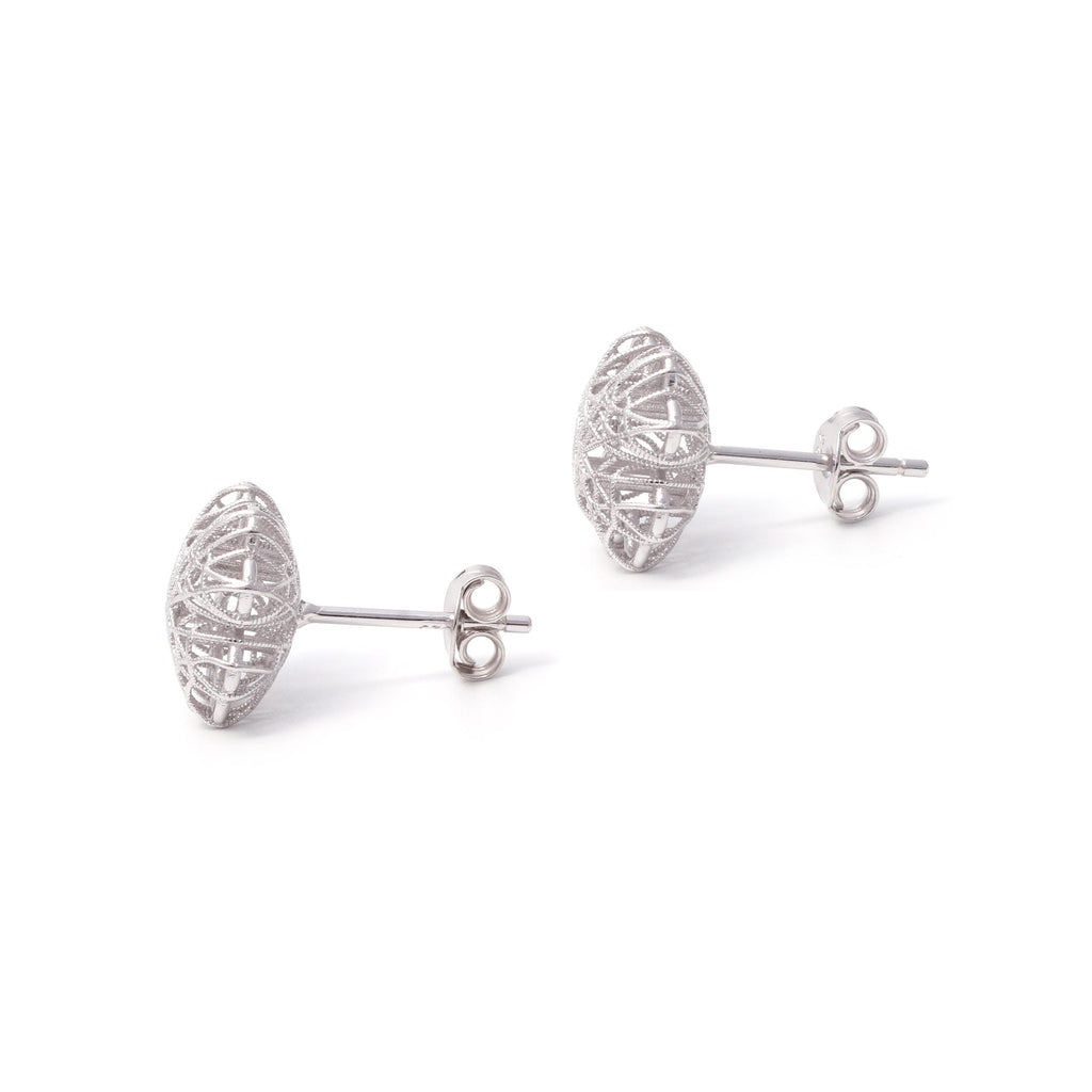 Sterling Silver Flower Earrings – Petite 925 Silver Blossoms