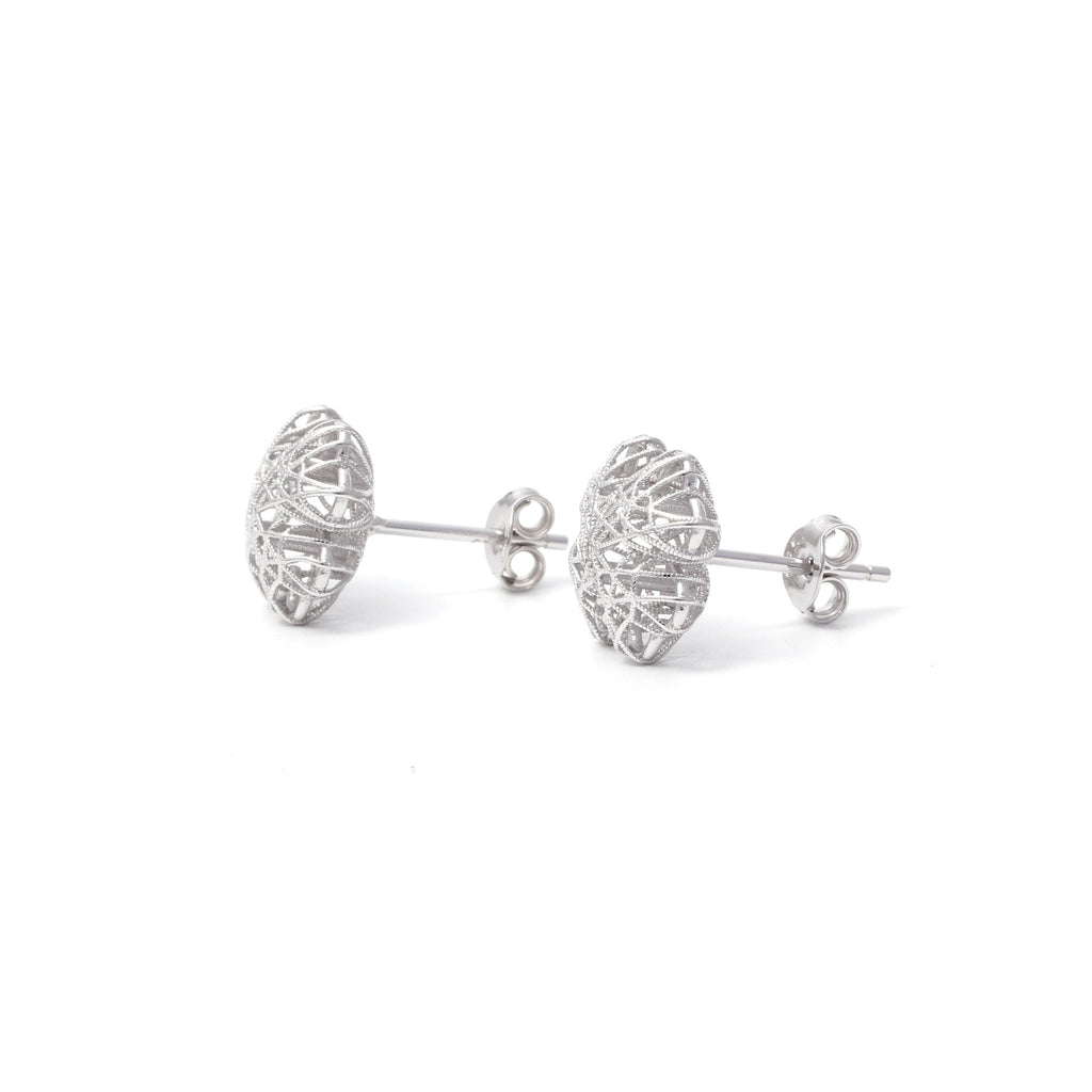 Sterling Silver Flower Earrings – Petite 925 Silver Blossoms
