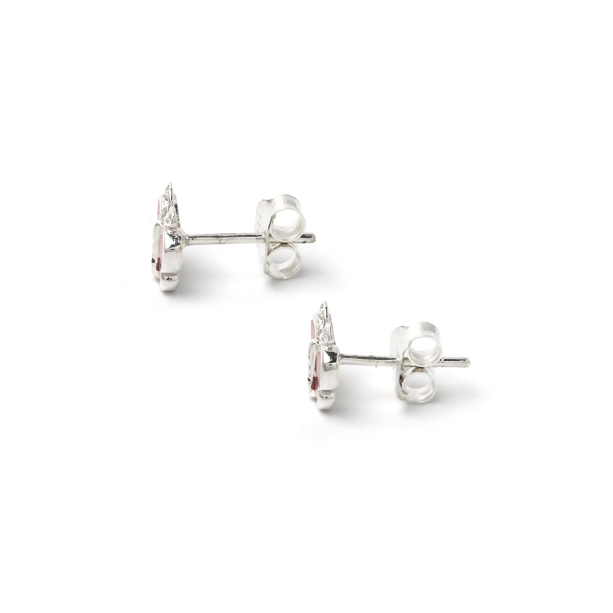 Pink Butterfly Earrings in 925 Sterling Silver – Petite Silver Butterflies
