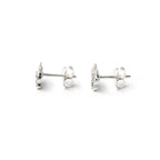 White & Green Butterfly Earrings in 925 Sterling Silver – Petite Silver Butterflies
