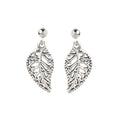 Sterling Silver Leaf Earrings – Small 925 Silver Leaf Drops