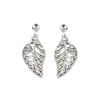 Sterling Silver Leaf Earrings – Small 925 Silver Leaf Drops