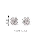 Sterling Silver Flower Earrings – Petite 925 Silver Blossoms
