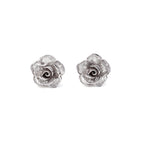 Sterling Silver Rose Earrings – Petite 925 Silver Rose Blooms