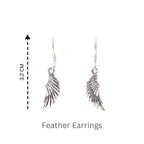 Sterling Silver Wing Earrings – 925 Silver Angel Wing Dangles