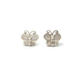 White Butterfly Earrings in 925 Sterling Silver – Petite Silver Butterflies