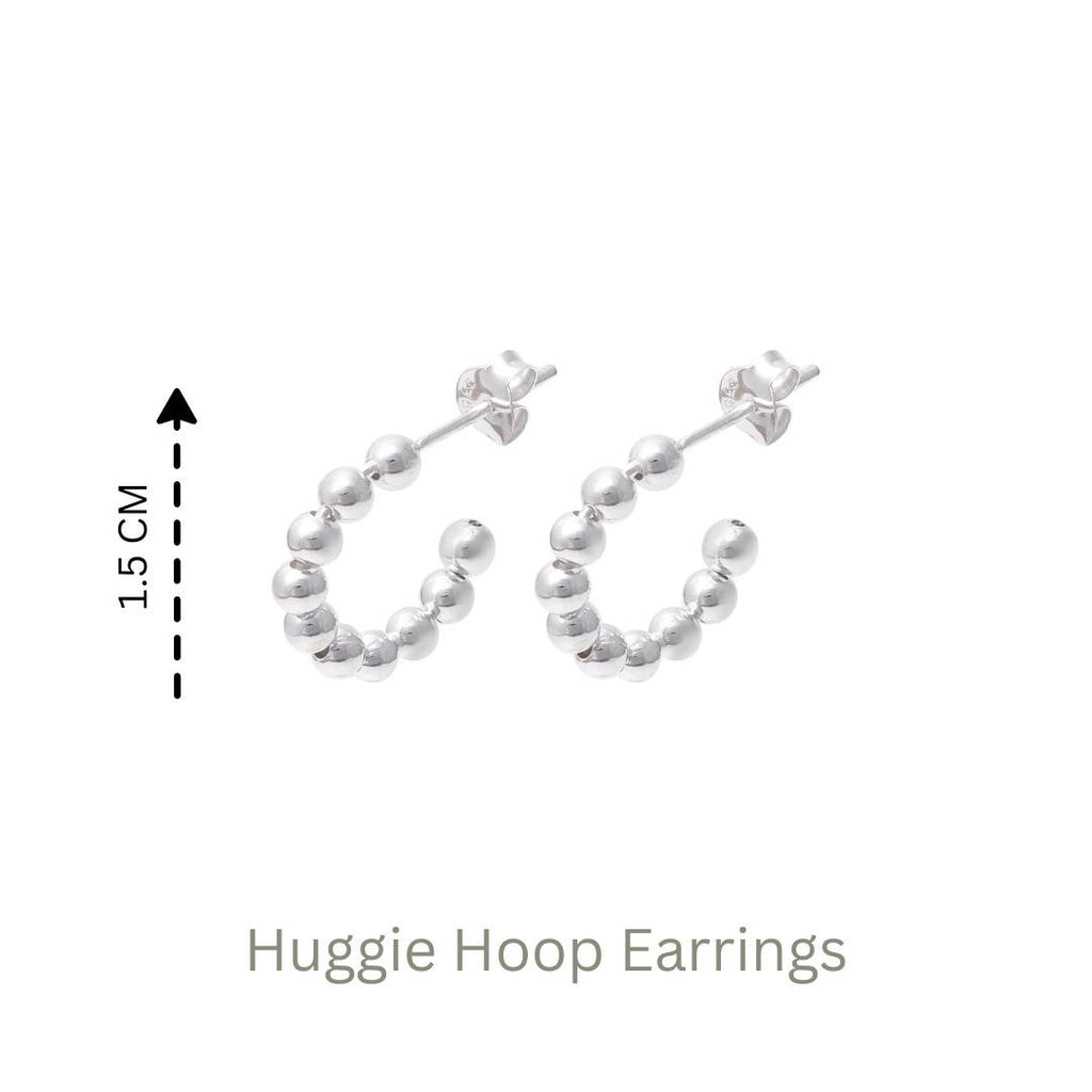 Sterling Silver Huggie Hoop Earrings – Small 925 Silver Huggies