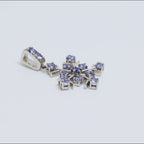 Tanzanite Snowflake Pendant in 925 Sterling Silver