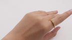 Peridot five stone ring in 18K gold — video view