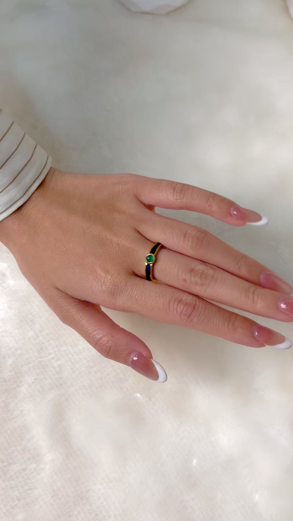 Handcrafted emerald jewelry ring by Jewelry by Crimson