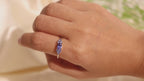 Tanzanite seven stone ring in sterling silver — video view