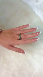Artisan emerald ring handcrafted in Thailand