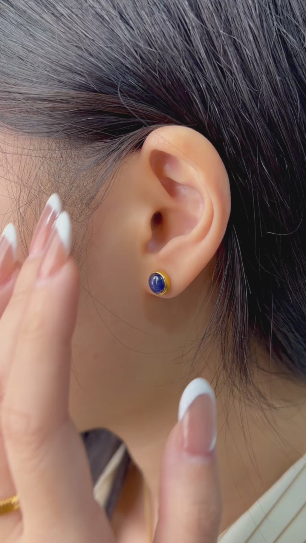 Blue sapphire earrings in sterling silver for everyday luxury styling