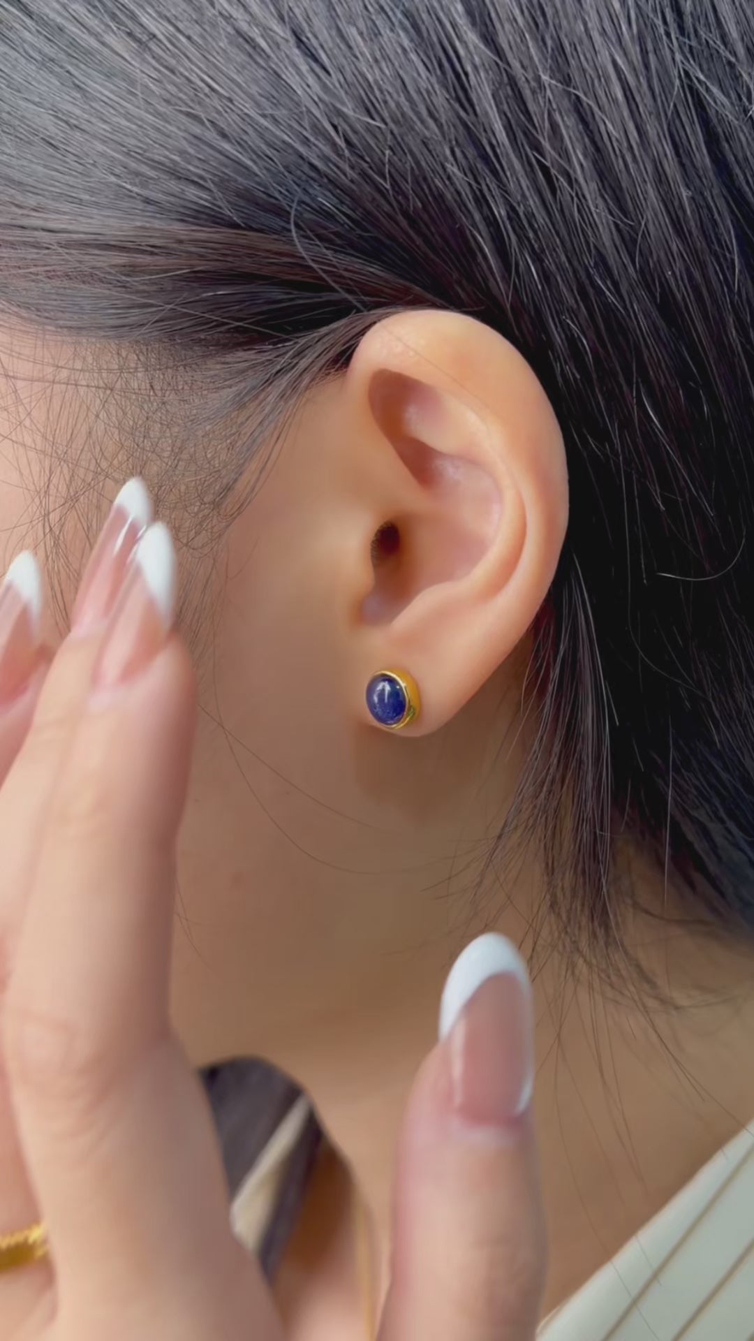 Blue sapphire earrings in sterling silver for everyday luxury styling