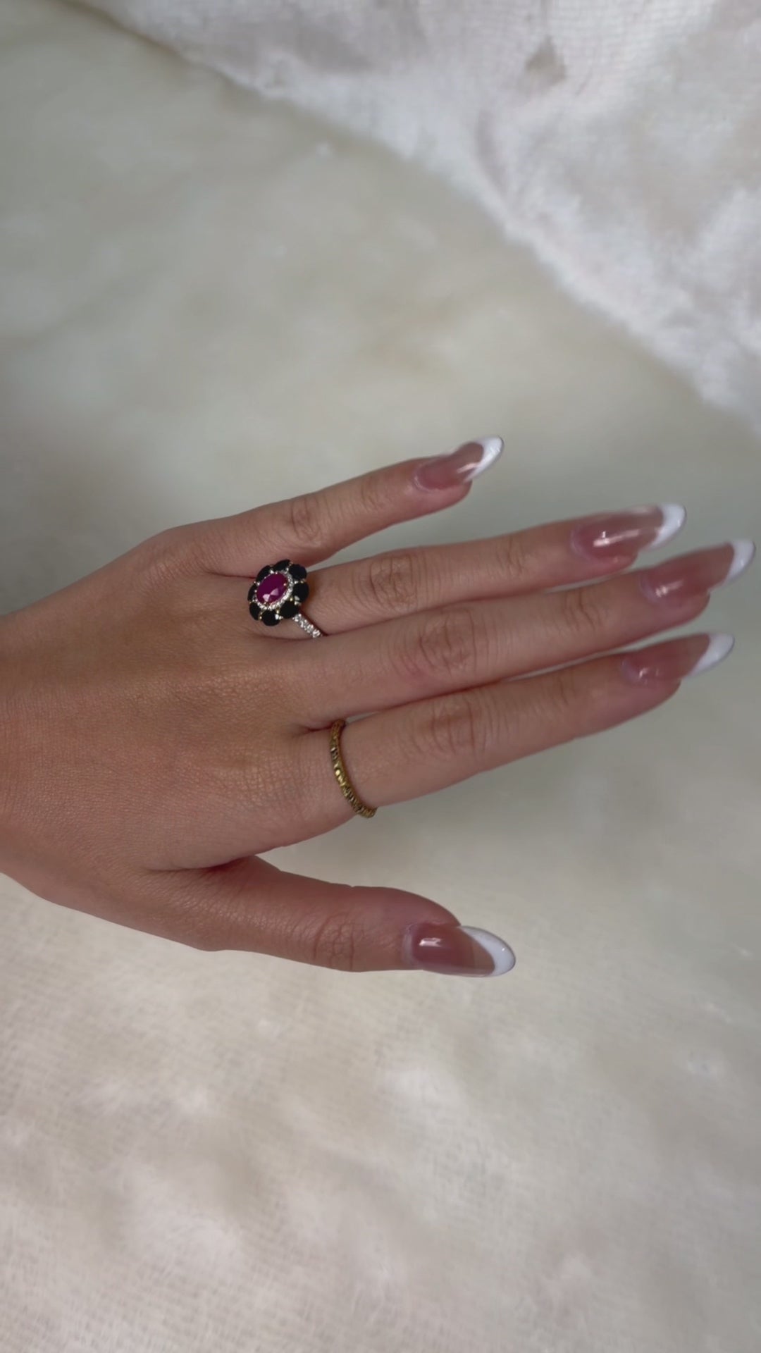 Artisan textured ring handcrafted in Thailand