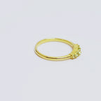 Peridot Five Stone Stacking Ring in 18K Gold
