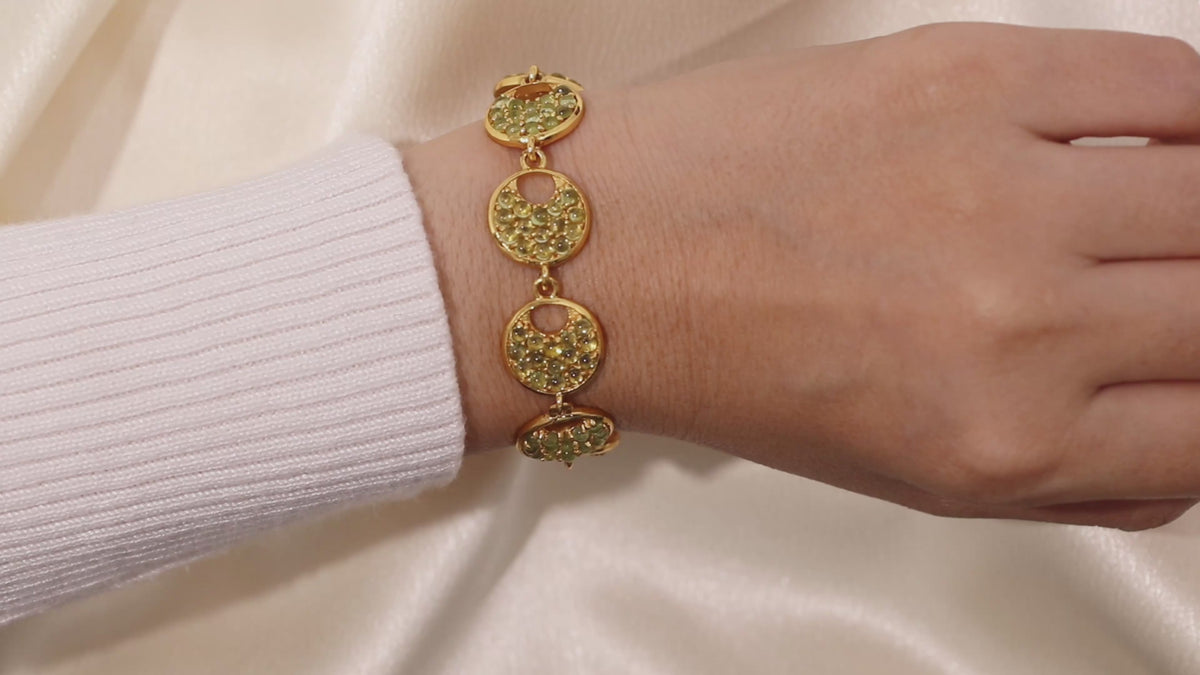 video of showcasing the bracelet by a women